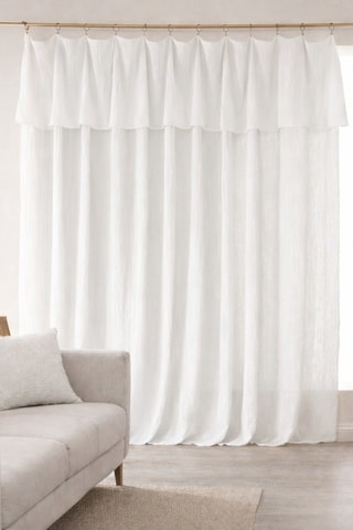 Conjunto de edredão e cortina em gaze de algodão La Sultane - Branco