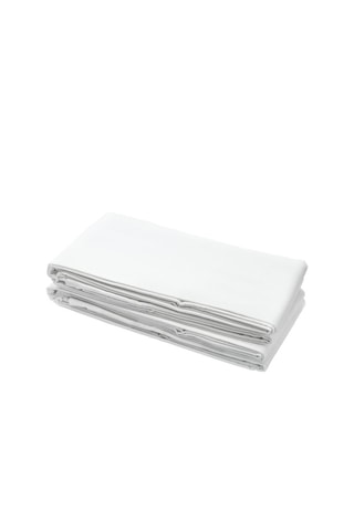 Lençol liso em percal de algodão 80 fios/cm² La Beguine - Branco