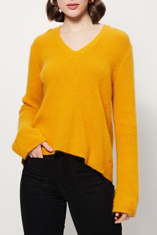 Jersey de angora Murmura - Mostaza