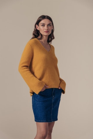 Jersey de angora Murmura - Mostaza