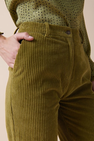 Pantalón de pana de tiro alto Pyrex - Verde oliva