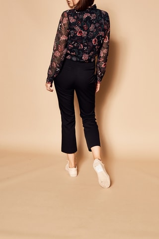 Pantalón carrot de tiro alto 7/8 - Negro