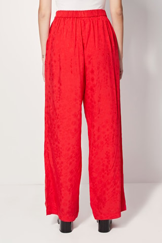 Pantalón palazzo de tiro alto Pimpante - Rojo