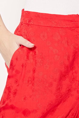 Pantalón palazzo de tiro alto Pimpante - Rojo