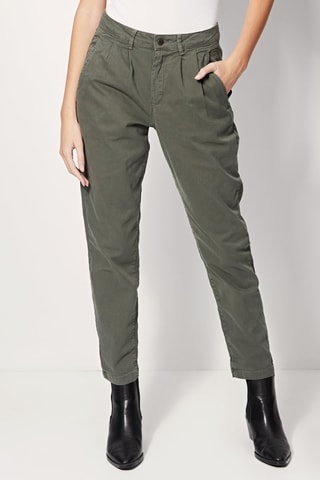 Pantalón carrot de tiro alto Prusse - Caqui