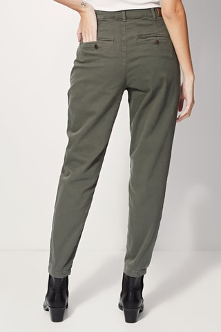 Pantalón carrot de tiro alto Prusse - Caqui