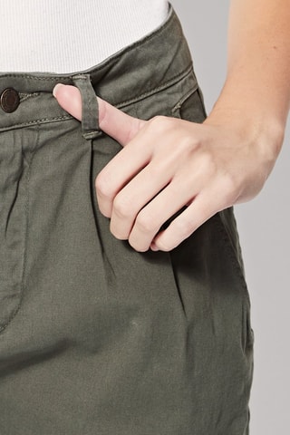 Pantalón carrot de tiro alto Prusse - Caqui