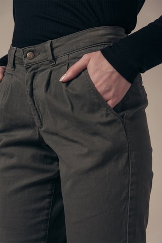 Pantalón carrot de tiro alto Prusse - Caqui