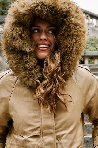 Parka con capucha Lenny - Beige