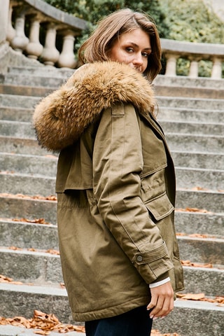 Parka con capucha Lenny - Caqui