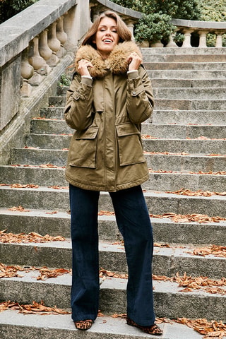 Parka con capucha Lenny - Caqui