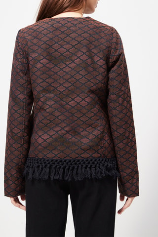 Chaqueta con flecos - Azul marino