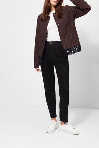 Chaqueta con flecos - Azul marino
