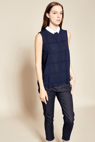 Top Tartan - Azul marino