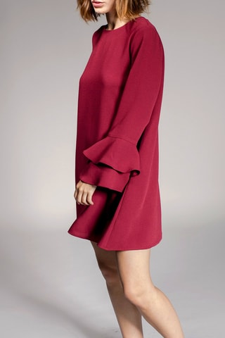 Vestido trapecio Rival - Rojo teja
