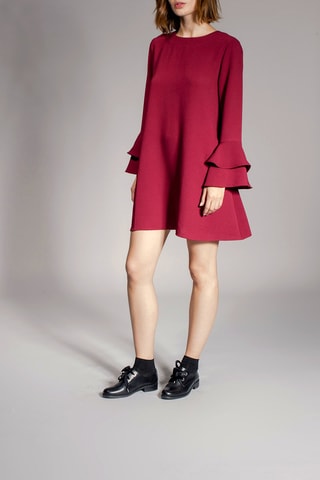 Vestido trapecio Rival - Rojo teja