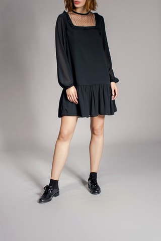Vestido de talle bajo Robine - Negro