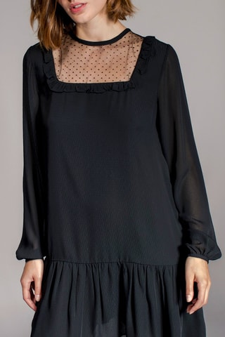 Vestido de talle bajo Robine - Negro