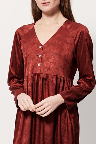 Vestido largo Rigoletta - Rojo teja