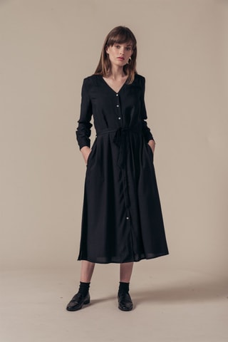 Vestido camisero Redland - Negro