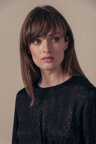 Vestido evasé Robine - Negro