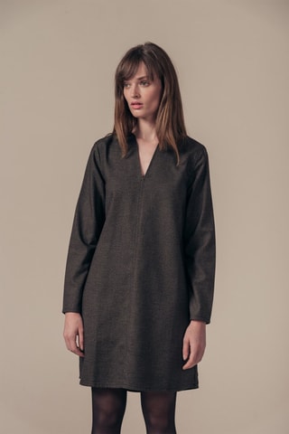 Vestido recto Riolize - Gris oscuro y negro