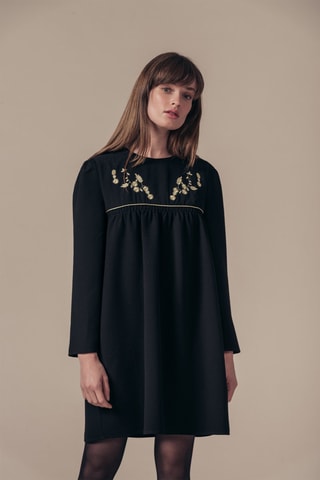 Vestido recto Raven - Negro