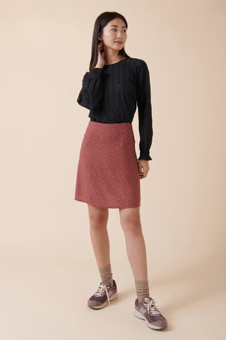 Blusa con bordado inglés Tebessa - Negro