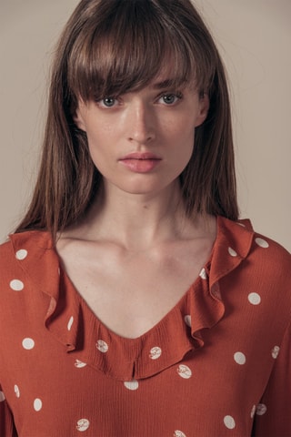 Blusa Fox - Rojo teja