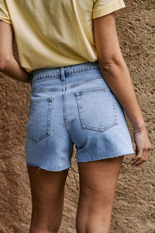 Short vaquero de tiro alto Ione - Celeste