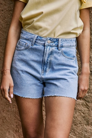 Short vaquero de tiro alto Ione - Celeste