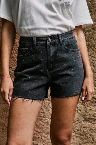 Short vaquero de tiro alto Ione - Gris oscuro