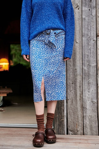 Falda midi - 
Azul
