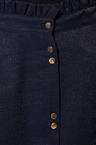 Falda midi de talle alto Jacoba - Azul marino