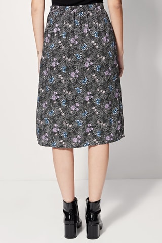 Falda midi de talle alto Jinette - Gris