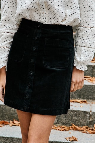 Minifalda de pana Jeanna- Negro