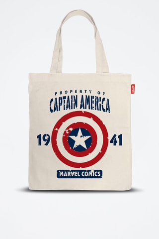 Tote bag Captain America Avengers Marvel - Beige