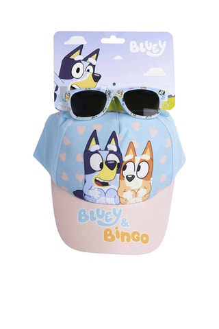 Casquette et lunettes de soleil enfant Bluey et Bingo Bluey - Bleu