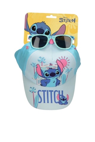 Casquette et lunettes de soleil enfant Stitch Lilo et Stitch Disney - Bleu clair