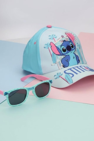 Casquette et lunettes de soleil enfant Stitch Lilo et Stitch Disney - Bleu clair