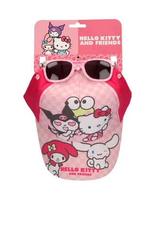Casquette et lunettes de soleil enfant Hello Kitty Sanrio - Rose