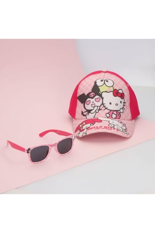 Casquette et lunettes de soleil enfant Hello Kitty Sanrio - Rose