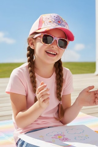 Casquette et lunettes de soleil enfant Bisounours - Rose