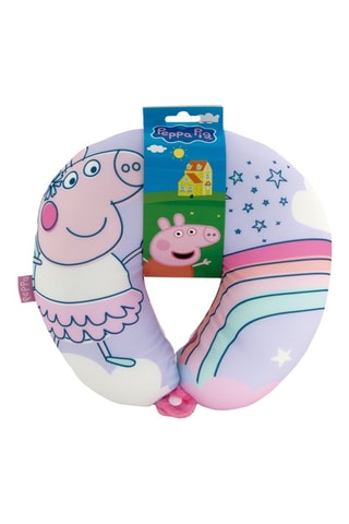 Oreiller de voyage réversible Peppa Pig - Rose - 28 x 28 x 6 cm