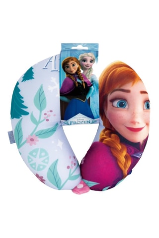 Oreiller de voyage réversible La Reine des neiges Disney - Bleu - 28 x 28 x 6 cm
