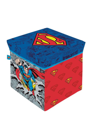 Puf con arcón Superman La Liga de la Justicia DC Comics - Rojo y azul