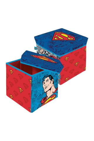 Puf con arcón Superman La Liga de la Justicia DC Comics - Rojo y azul
