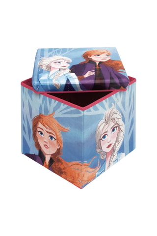 Puf con arcón Elsa y Anna Frozen 2 Disney - Azul y rosa