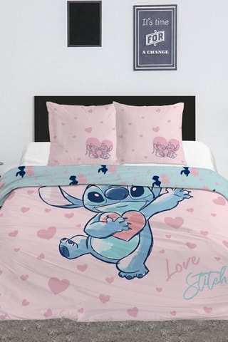 Funda nórdica Stitch Lilo y Stitch Disney - Rosa y celeste