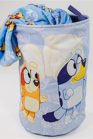 Panier à linge Bingo et Bluey - 50 x 32 x 30 cm - Bleu